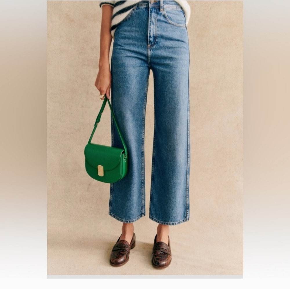 Sezane Le Crop Denim NWT